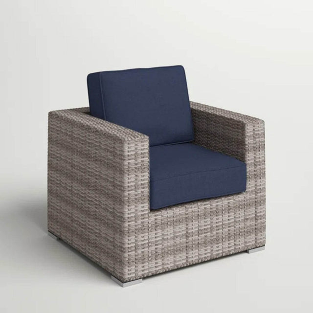 Modern Weather - Resistant Wicker Outdoor Club Chair With Cushions - Restanew - Omega Lifestyles