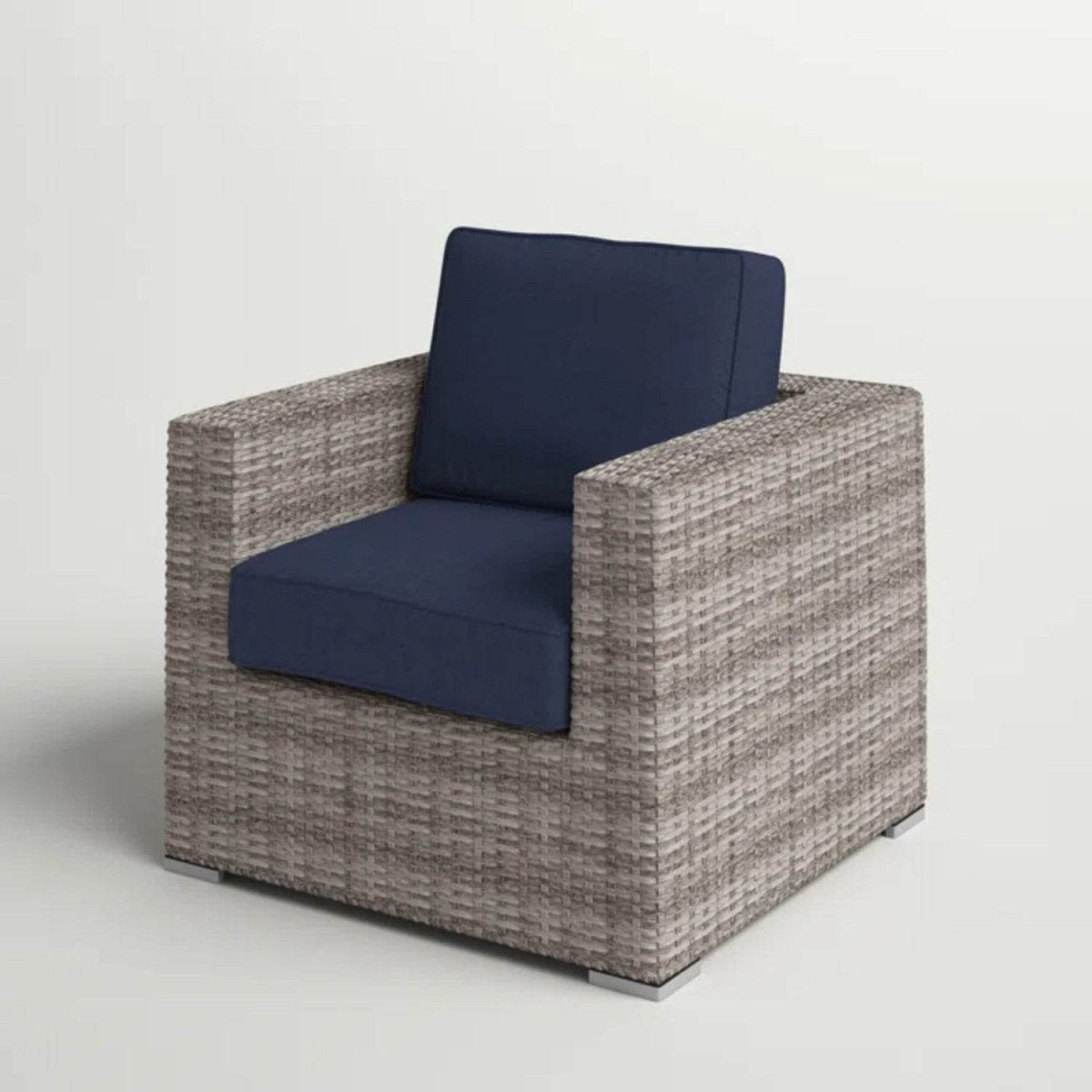 Modern Weather - Resistant Wicker Outdoor Club Chair With Cushions - Restanew - Omega Lifestyles