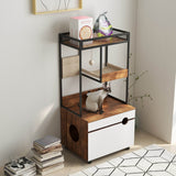 Multi - Functional Cat Furniture With Litter Box Enclosure - Restanew - Omega Lifestyles
