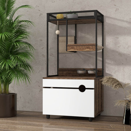 Multi - Functional Cat Furniture With Litter Box Enclosure - Restanew - Omega Lifestyles