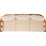 Natural Teak Wood Outdoor 3-Seater Sofa With Cushions - Omega Lifestyles