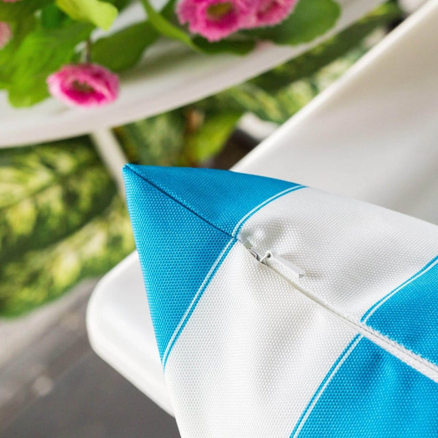 Outdoor Aqua Weather-Resistant Solarium Polyester Pillow 14x20 - Omega Lifestyles