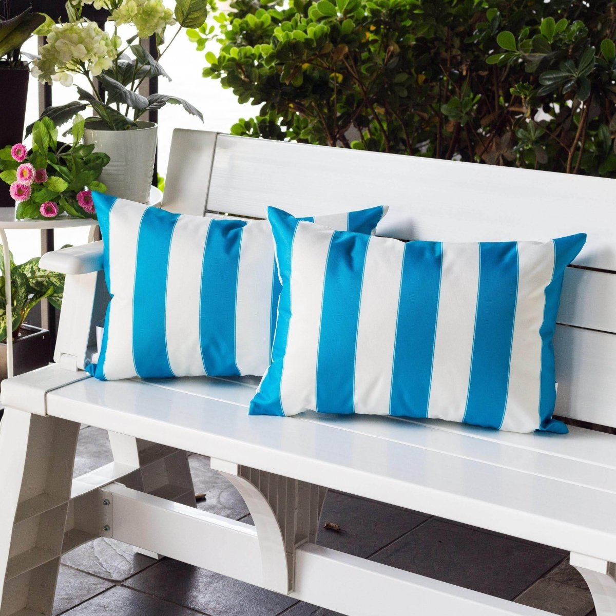 Outdoor Aqua Weather - Resistant Solarium Polyester Pillow 14x20 - Restanew - Omega Lifestyles