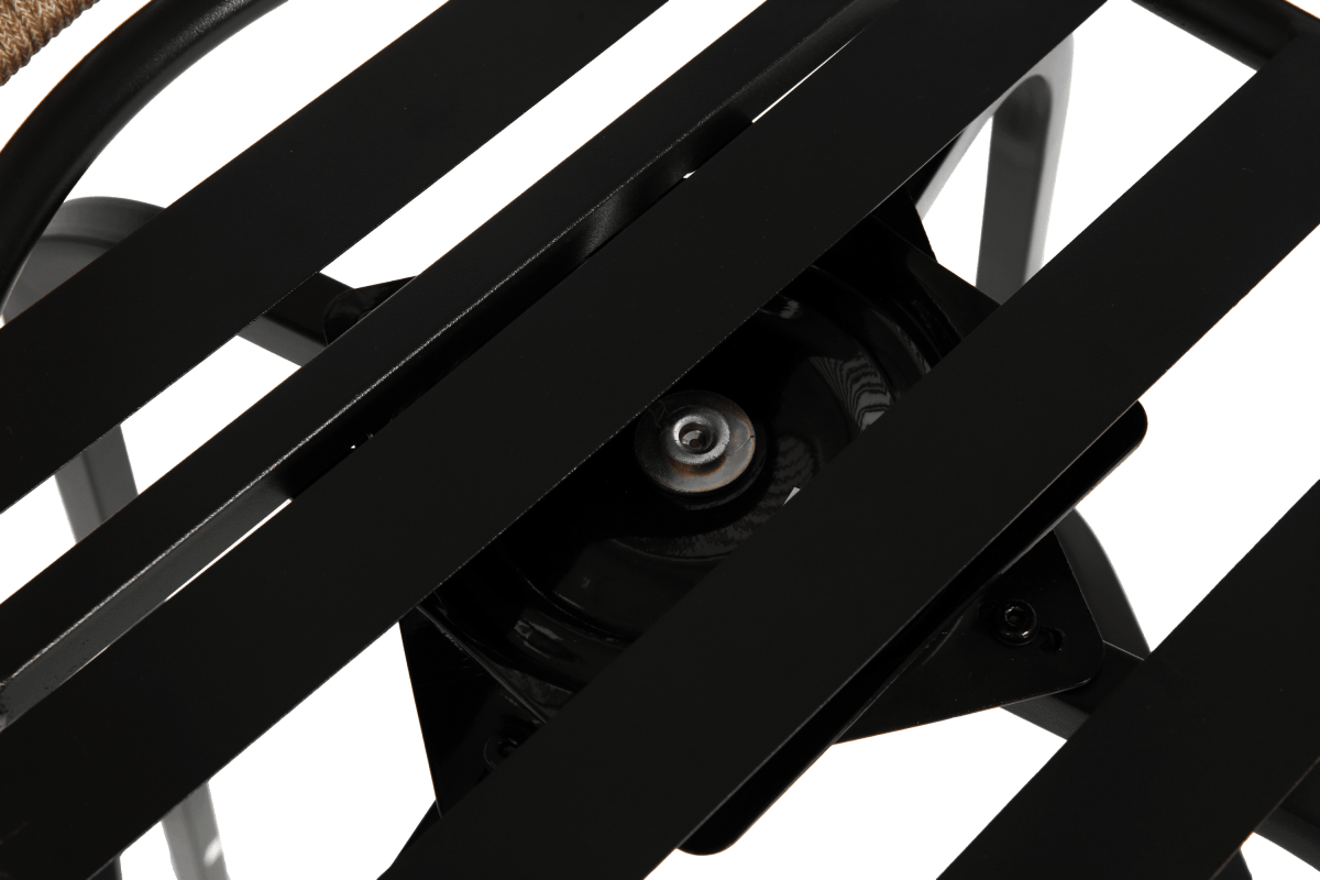 Outdoor Bar Stools Set Of 2 Steel Frame Blue Cushioned Chairs - Restanew - Omega Lifestyles