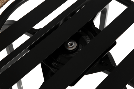 Outdoor Bar Stools Set Of 2 Steel Frame Blue Cushioned Chairs - Restanew - Omega Lifestyles