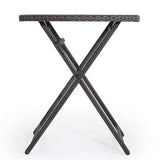 Outdoor Folding Rattan Wicker Patio Bar Table - Omega Lifestyles