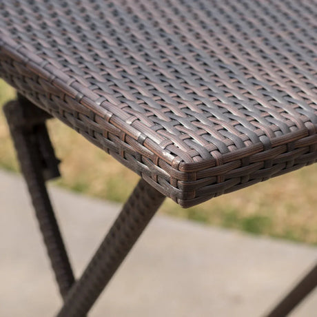 Outdoor Folding Rattan Wicker Patio Bar Table - Omega Lifestyles