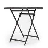 Outdoor Folding Rattan Wicker Patio Bar Table - Omega Lifestyles