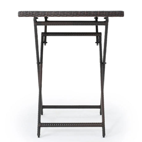 Outdoor Folding Rattan Wicker Patio Bar Table - Omega Lifestyles