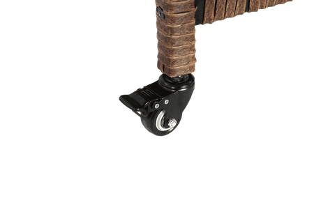 Outdoor Wicker Bar Cart With Stainless Steel Tabletop - Restanew - Omega Lifestyles