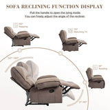 Oversized Soft Velvet Push - Back Recliner Chair With Massage Pillow - Restanew - Omega Lifestyles