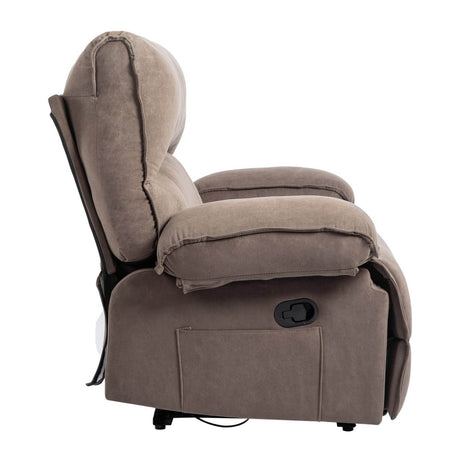 Oversized Soft Velvet Push - Back Recliner Chair With Massage Pillow - Restanew - Omega Lifestyles