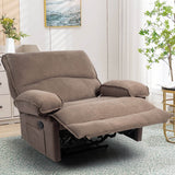 Oversized Soft Velvet Push - Back Recliner Chair With Massage Pillow - Restanew - Omega Lifestyles