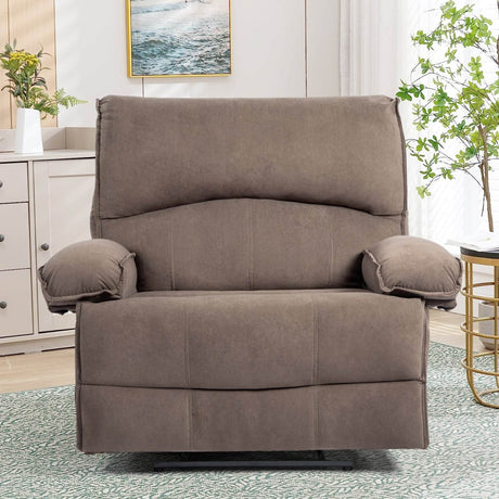 Oversized Soft Velvet Push - Back Recliner Chair With Massage Pillow - Restanew - Omega Lifestyles