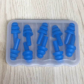 Pack Of 5 Soft Silicone Waterproof Swimming Earplugs - Omega Lifestyles