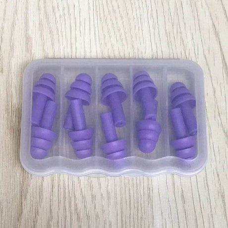 Pack Of 5 Soft Silicone Waterproof Swimming Earplugs - Sleep Galleria