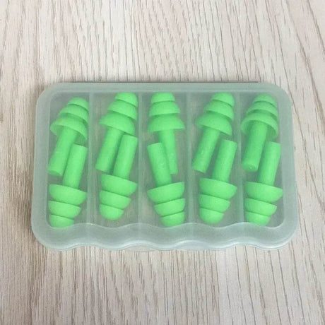 Pack Of 5 Soft Silicone Waterproof Swimming Earplugs - Sleep Galleria