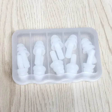 Pack Of 5 Soft Silicone Waterproof Swimming Earplugs - Sleep Galleria