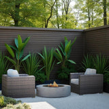 Patio Conversation Set for 2 With Fire Pit and Cushions - Restanew - Omega Lifestyles