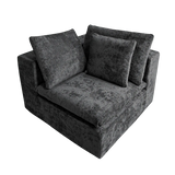 Plush Corduroy Modular Sectional Sofa With Chaise Lounge - Omega Lifestyles