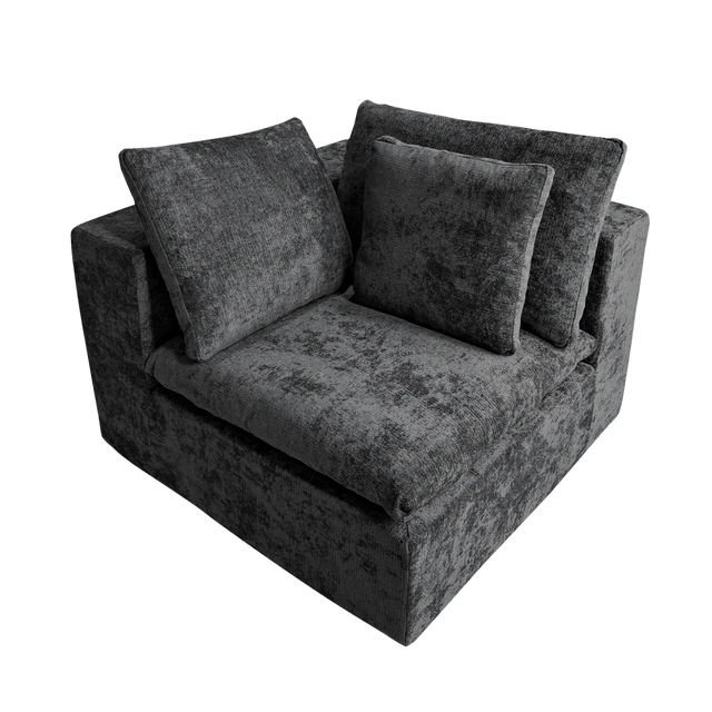 Plush Corduroy Modular Sectional Sofa With Chaise Lounge - Omega Lifestyles