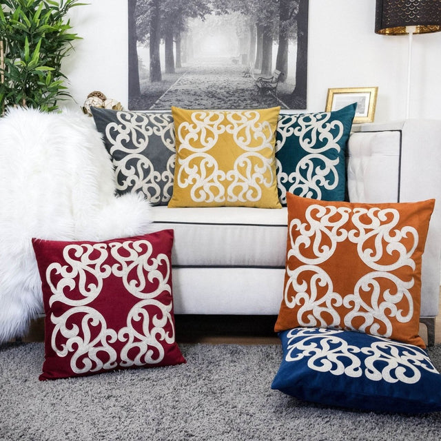 Polyester Velvet 20x20 Inch Decorative Pillow Cover - Omega Lifestyles