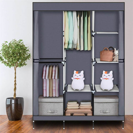 Portable Portable Clothes Closet Wardrobe With Shelves Organizer - Omega Lifestyles