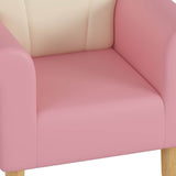 Princess Upholstered Pink White Kids Sofa Chair - Omega Lifestyles