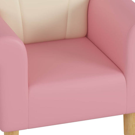 Princess Upholstered Pink White Kids Sofa Chair - Omega Lifestyles