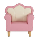 Princess Upholstered Pink White Kids Sofa Chair - Omega Lifestyles