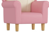 Princess Upholstered Pink White Kids Sofa Chair - Omega Lifestyles