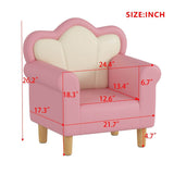 Princess Upholstered Pink White Kids Sofa Chair - Omega Lifestyles
