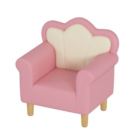Princess Upholstered Pink White Kids Sofa Chair - Omega Lifestyles