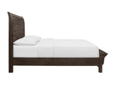 Queen Brown Engineered Wood Sleigh Bed Frame - Restanew - Omega Lifestyles
