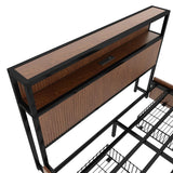 Queen French Bed Frame With Storage Drawers And USB Socket - Restanew - Omega Lifestyles