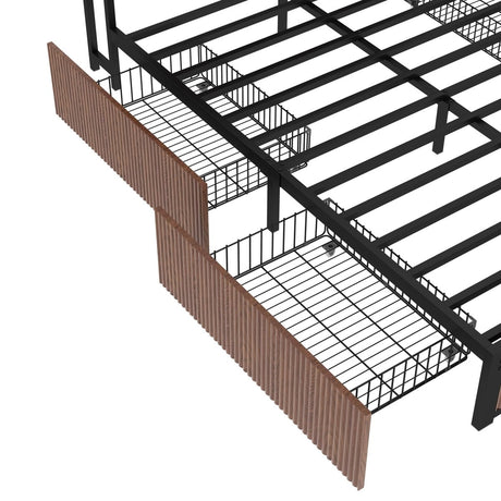 Queen French Bed Frame With Storage Drawers And USB Socket - Restanew - Omega Lifestyles