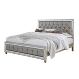 Queen Modern Solid Wood Tufted Panel Bed Frame - Restanew - Omega Lifestyles