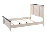 Queen Rustic Two - Tone Wood Panel Bed Frame - Restanew - Omega Lifestyles
