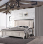 Queen Rustic Two - Tone Wood Panel Bed Frame - Restanew - Omega Lifestyles
