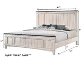 Queen Rustic Two - Tone Wood Panel Bed Frame - Restanew - Omega Lifestyles