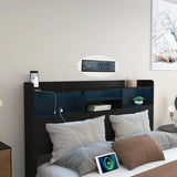 Queen Storage Bed Frame With Headboard Charging Station - Omega Lifestyles