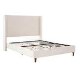 Queen Upholstered Velvet Bed Frame With Nailhead Trim - Restanew - Omega Lifestyles