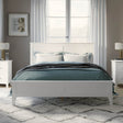 Queen White Solid Wood Pine Platform Bed Frame - Restanew - Omega Lifestyles