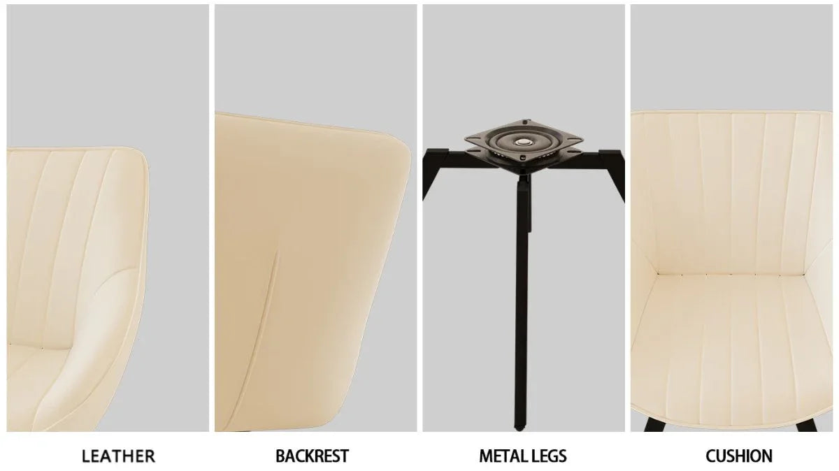 Round Tulip Dining Table And 2 PU Cushioned Chairs Set - Omega Lifestyles