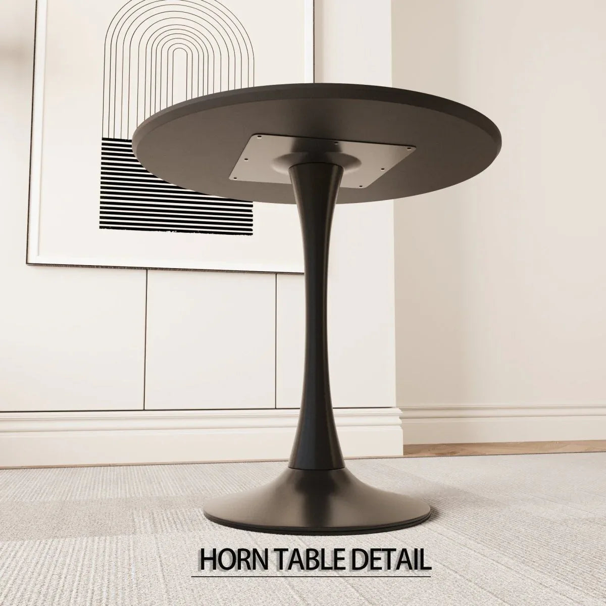 Round Tulip Dining Table And 2 PU Cushioned Chairs Set - Omega Lifestyles