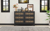 Rustic Farmhouse Wooden Dresser With Six Drawers - Sleep Galleria