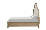 Rustic Oak Upholstered Bed Frame And Nightstands Set - Sleep Galleria