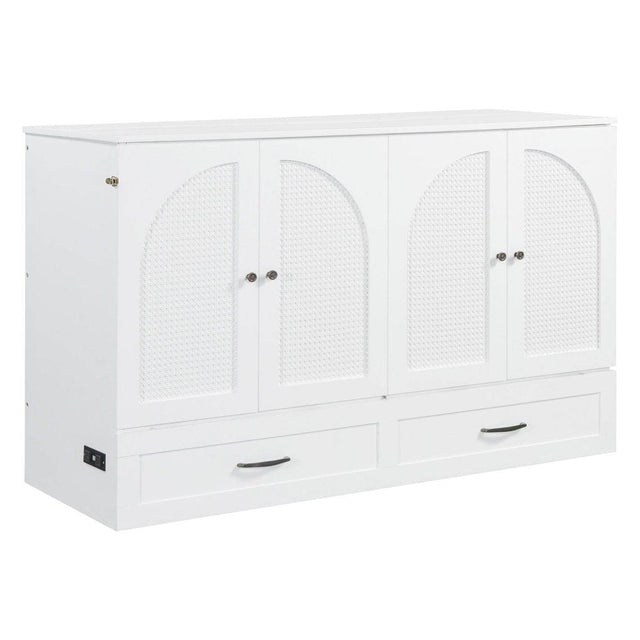 Space-Saving Queen Murphy Bed With Large Drawers - Omega Lifestyles