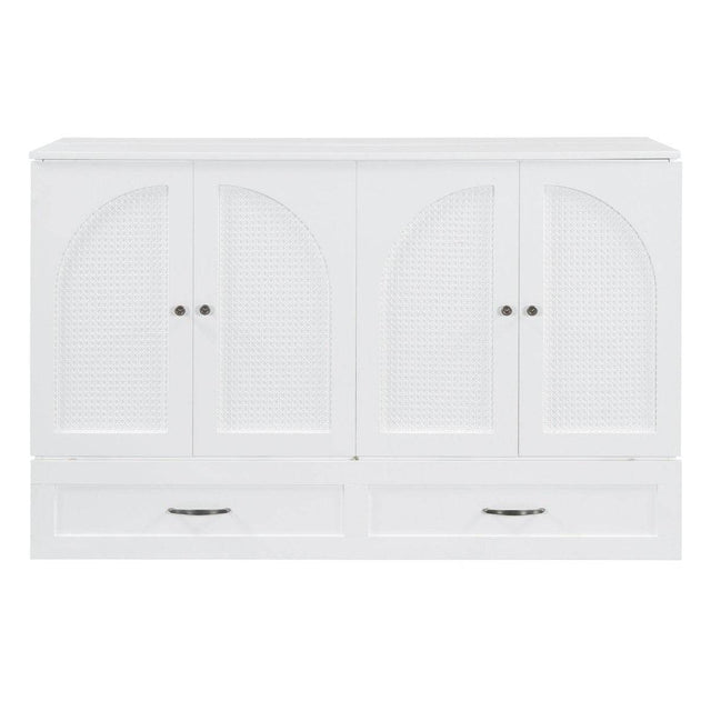 Space-Saving Queen Murphy Bed With Large Drawers - Omega Lifestyles