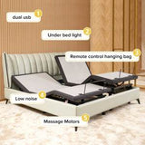 Split King Adjustable Bed Frame With Massage USB Ports - Restanew - Omega Lifestyles